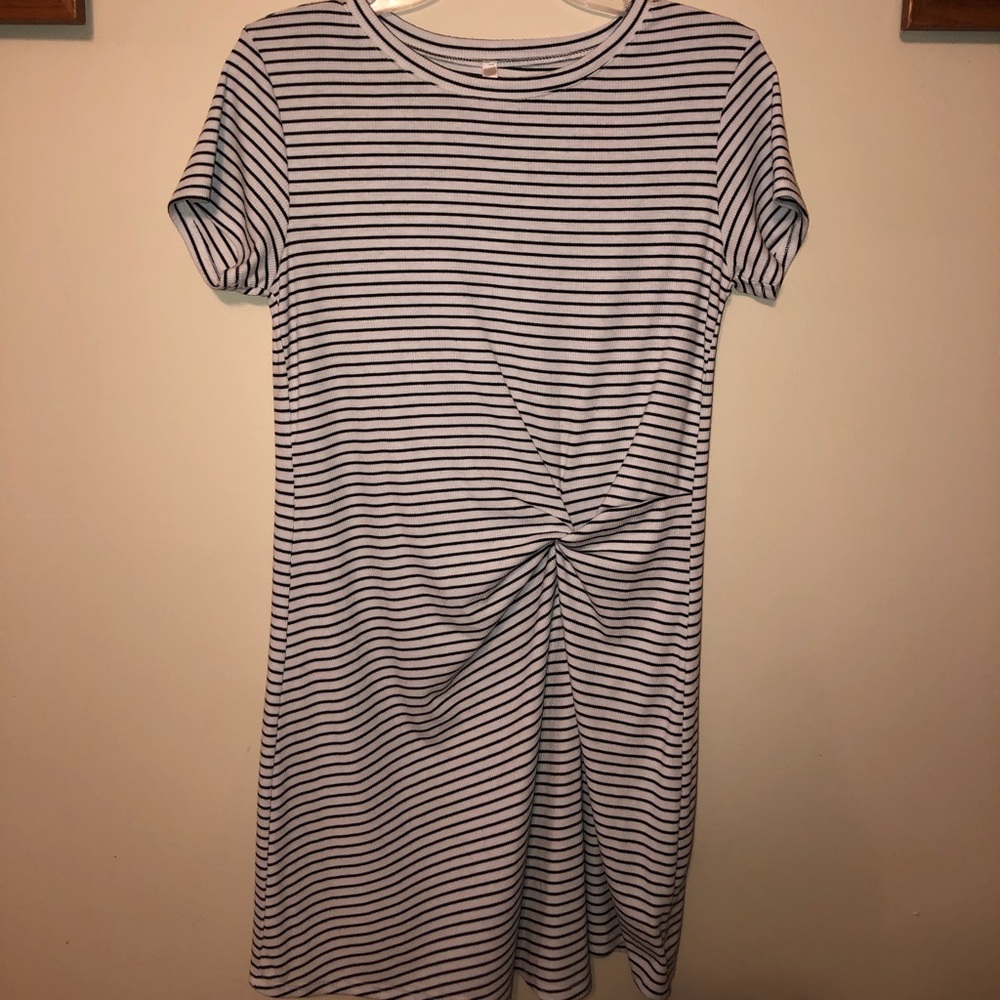 Black and white striped dress. Great condition